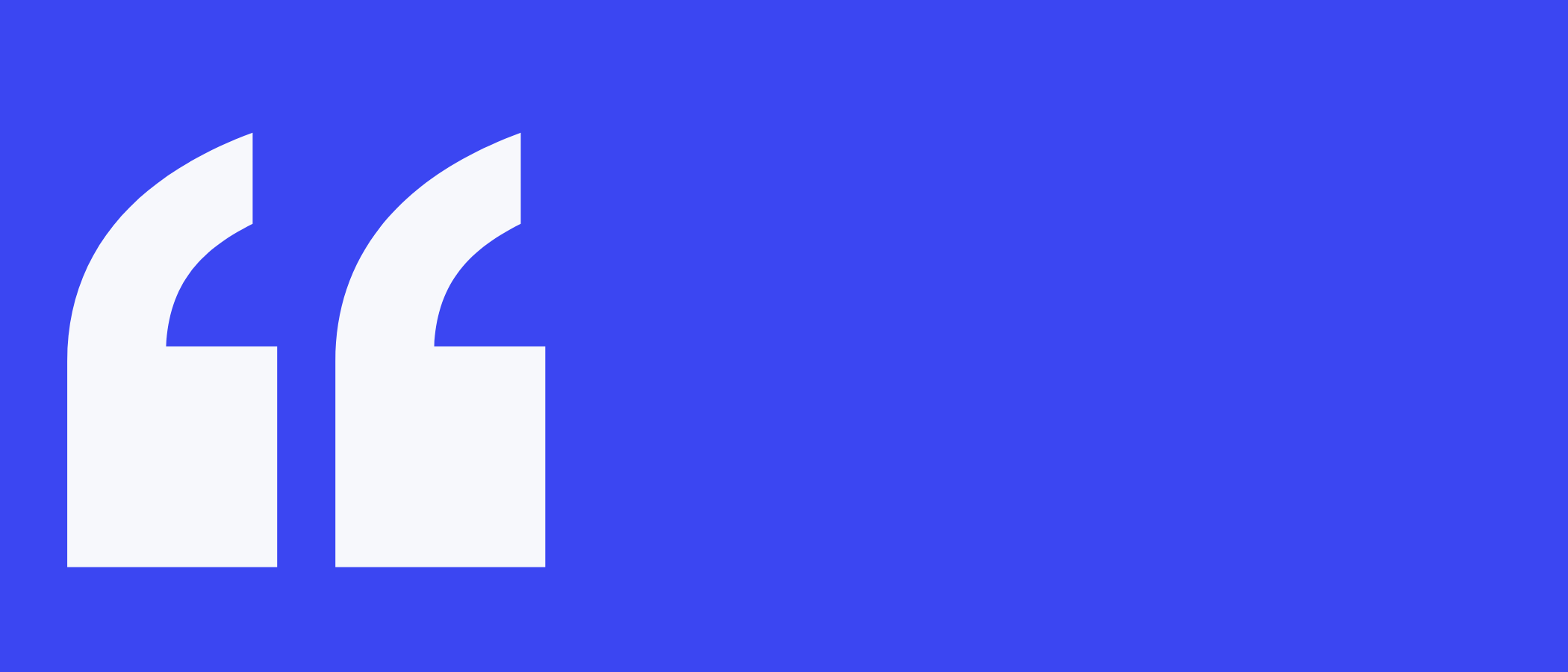 Abstract artwork: two large quotation marks.
