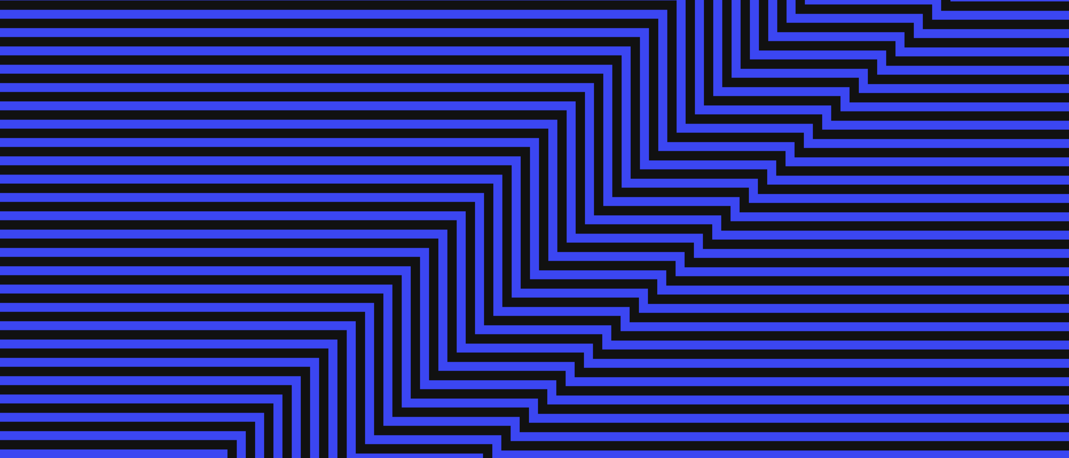 Abstract artwork: parallel lines forming stepped bands.