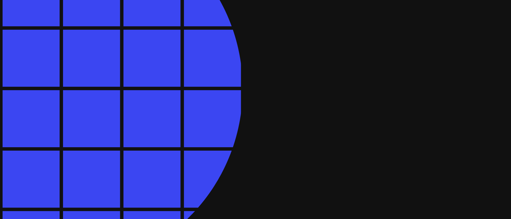 Abstract artwork: a circle made of square tiles.