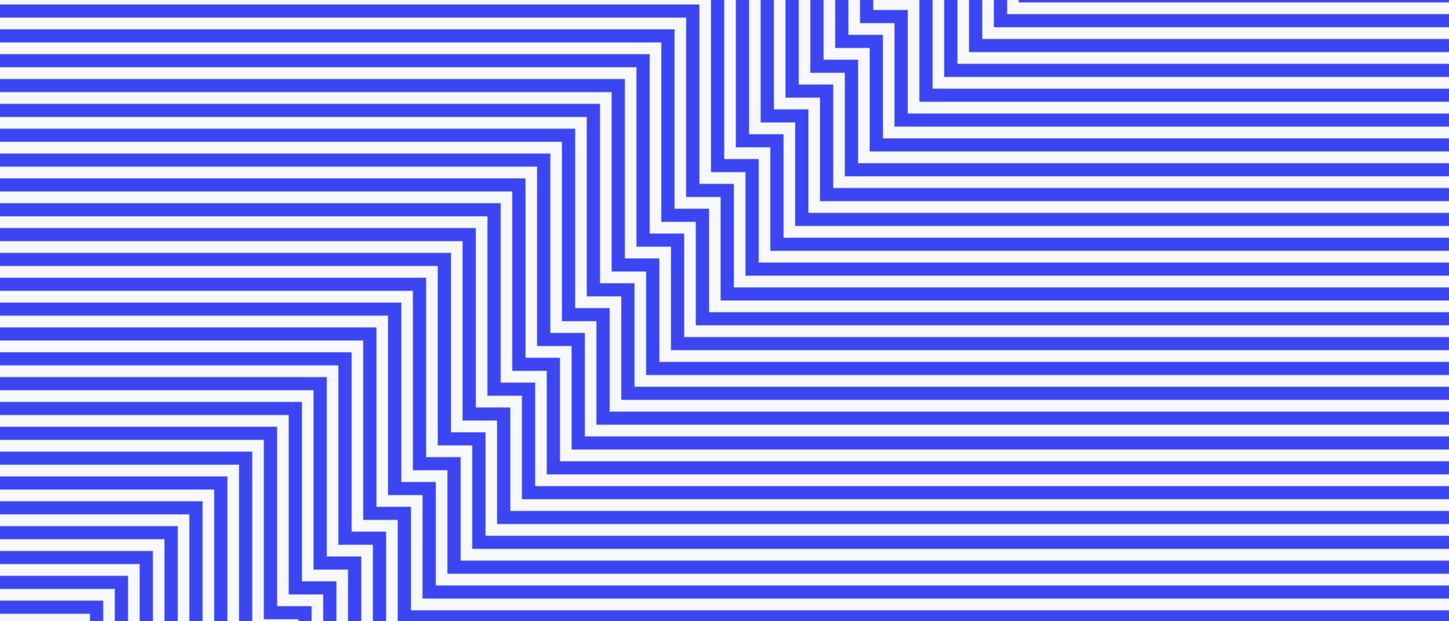 Abstract artwork: parallel lines forming stepped bands.