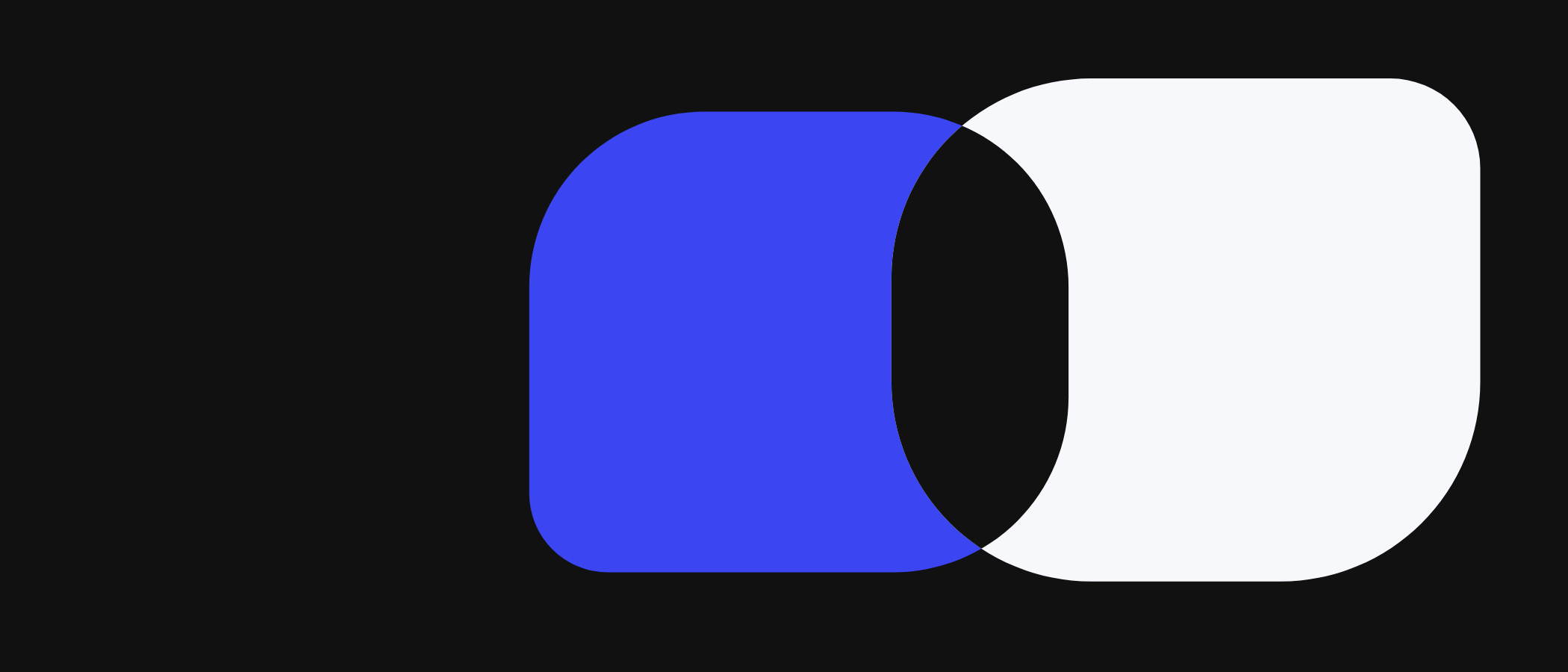 Abstract artwork: overlapping rounded shapes.