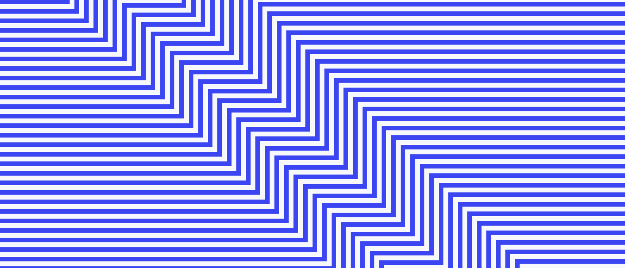 Abstract artwork: parallel lines forming stepped bands.