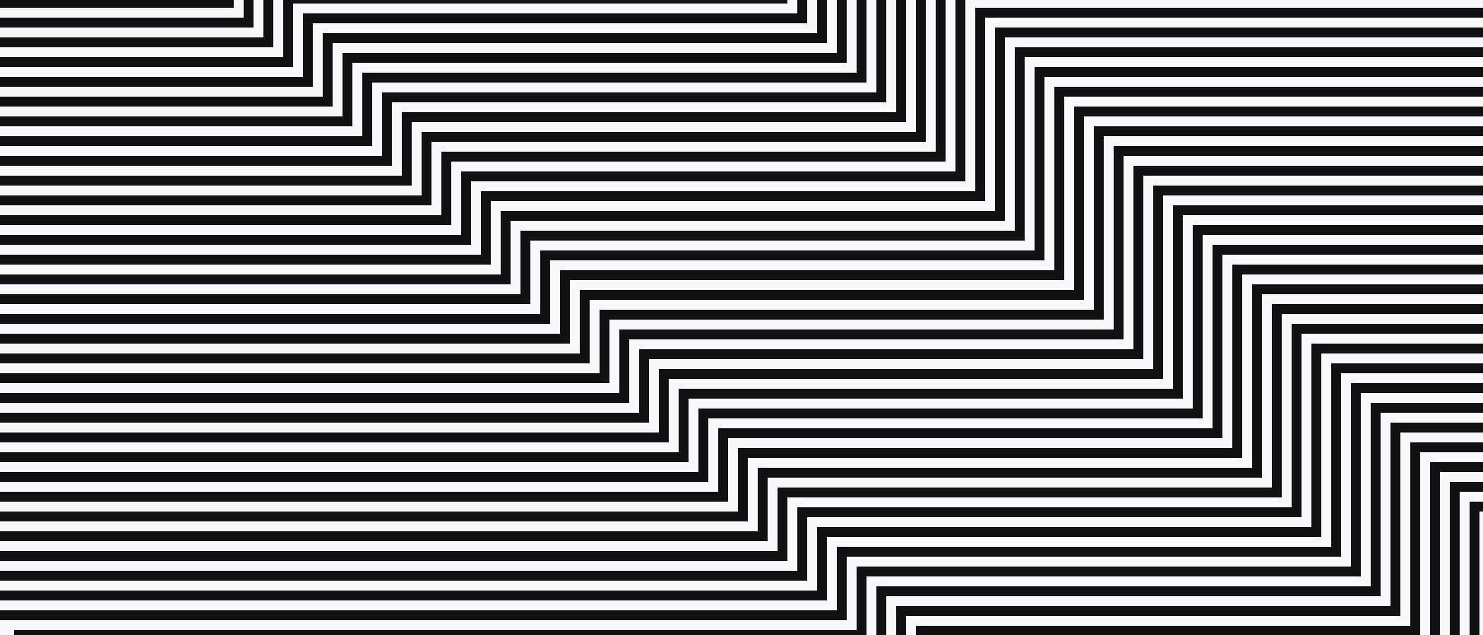 Abstract artwork: parallel lines forming stepped bands.