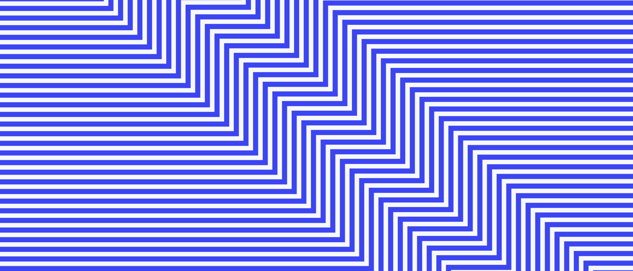 Abstract artwork: parallel lines forming stepped bands.