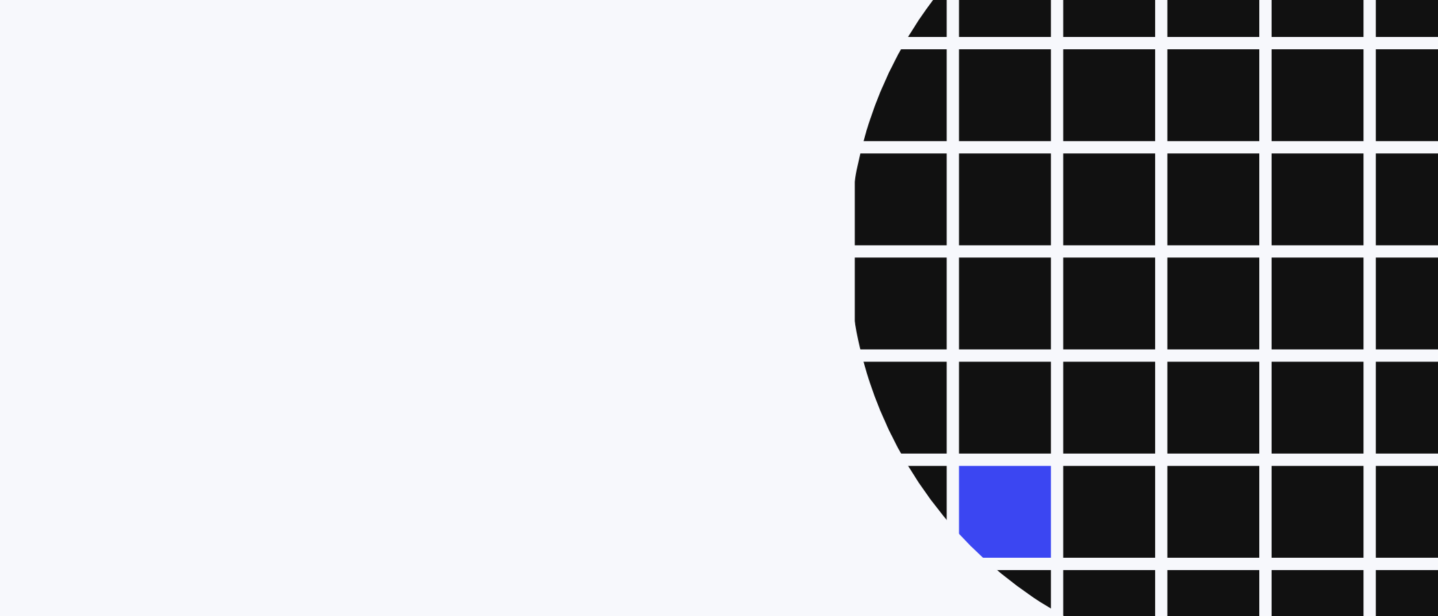 Abstract artwork: a circle made of square tiles.