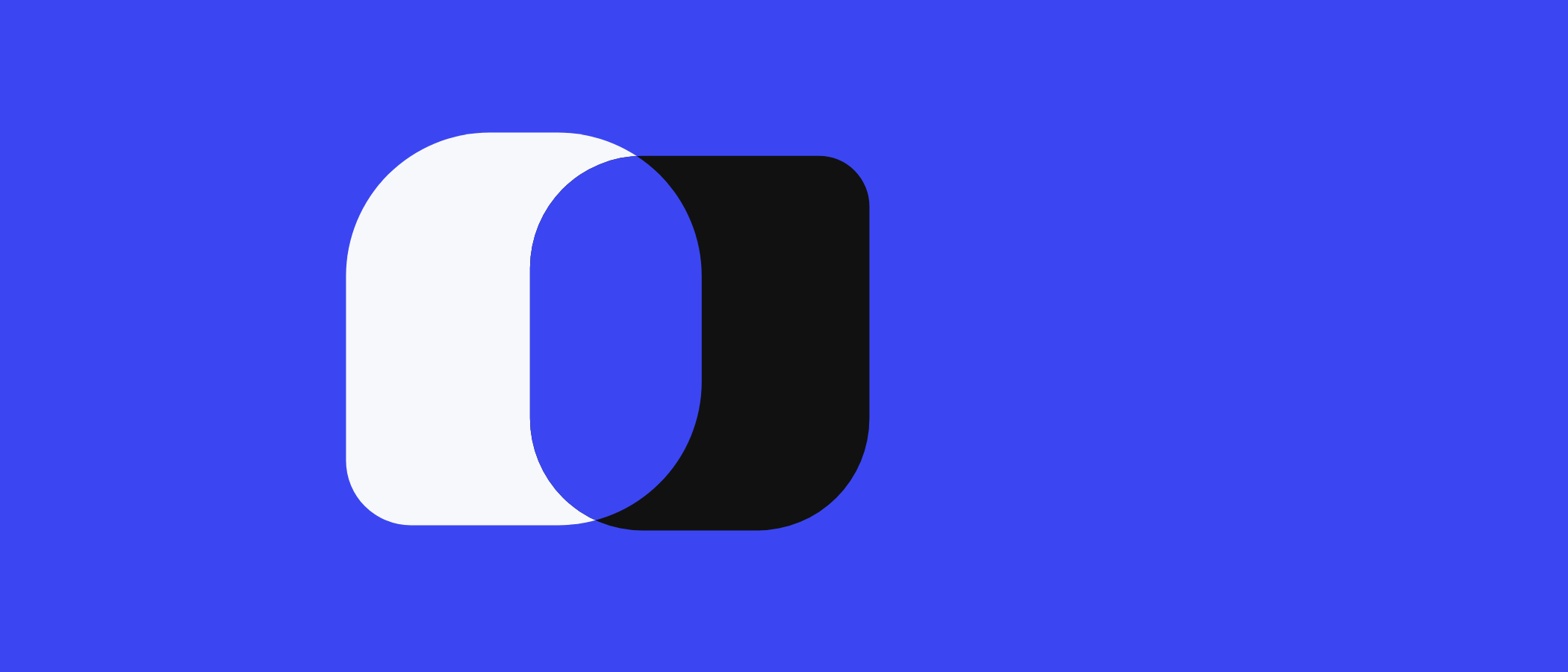 Abstract artwork: overlapping rounded shapes.
