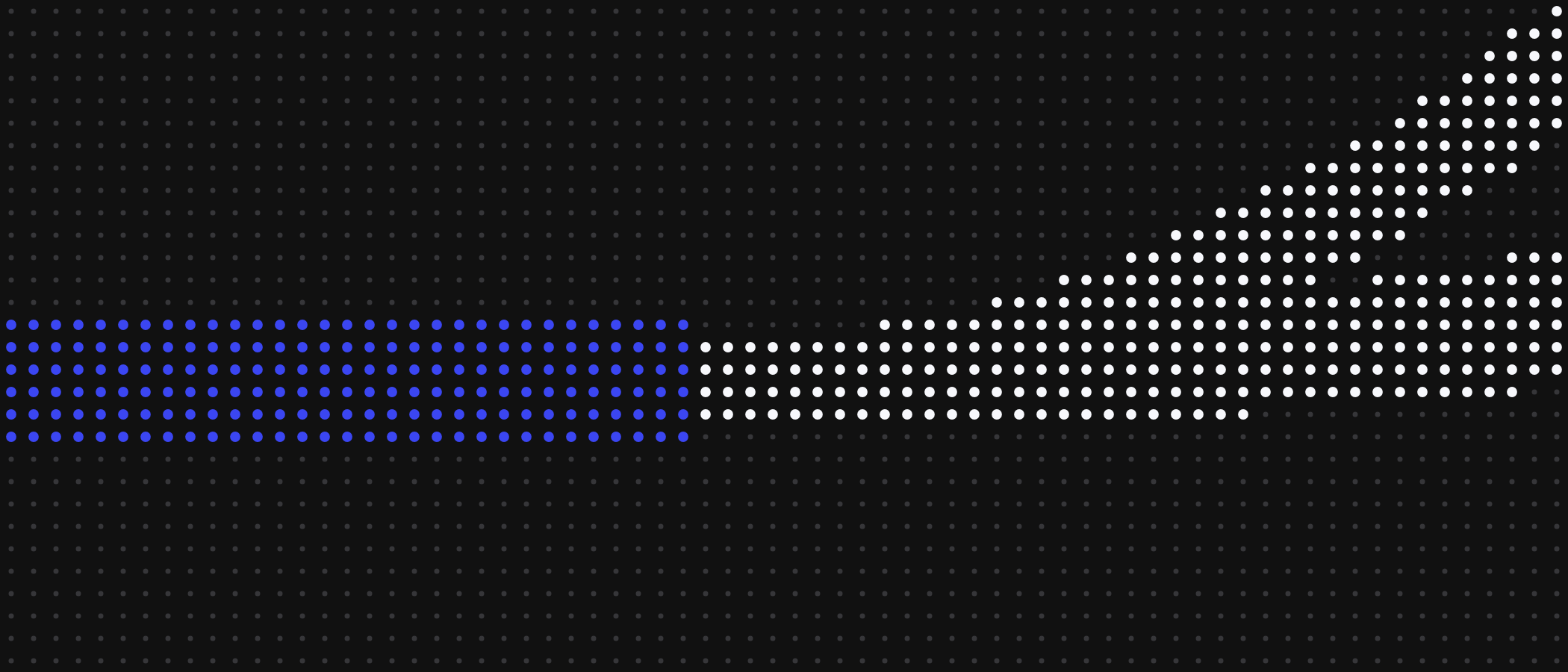 Abstract artwork: streams of dots joining into one blue stream.