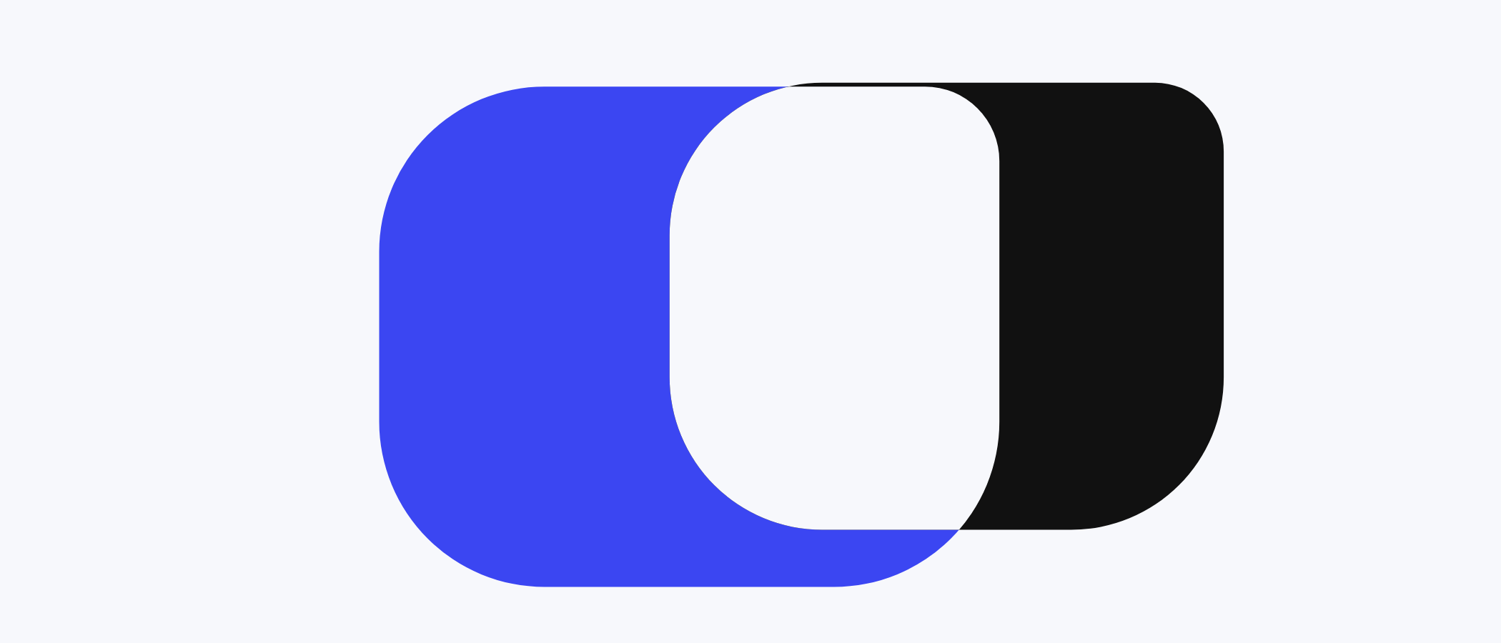 Abstract artwork: overlapping rounded shapes.