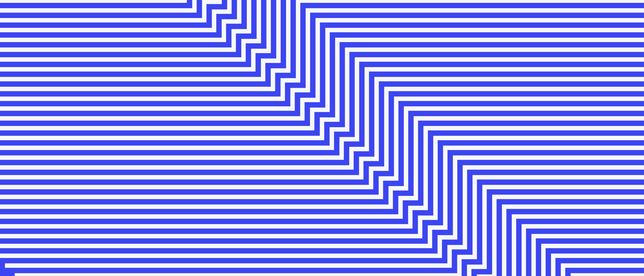 Abstract artwork: parallel lines forming stepped bands.