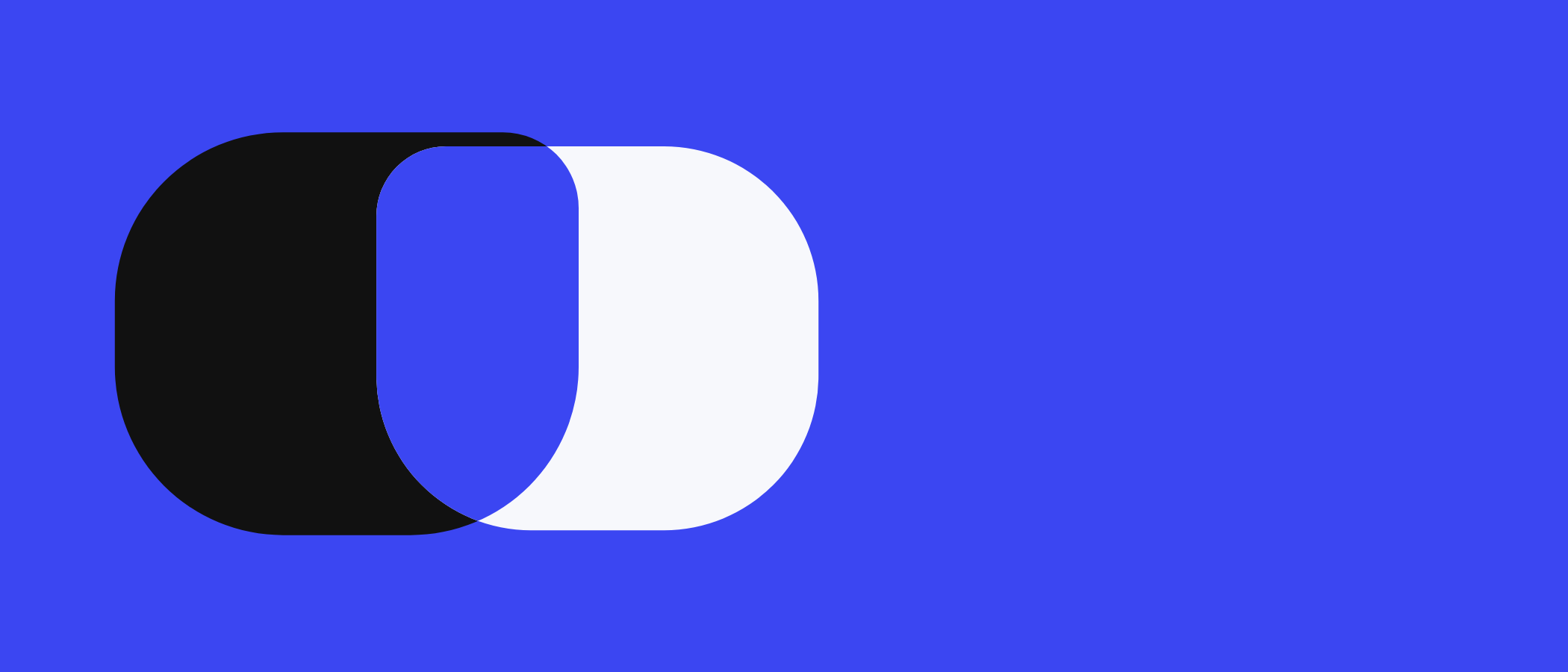 Abstract artwork: overlapping rounded shapes.