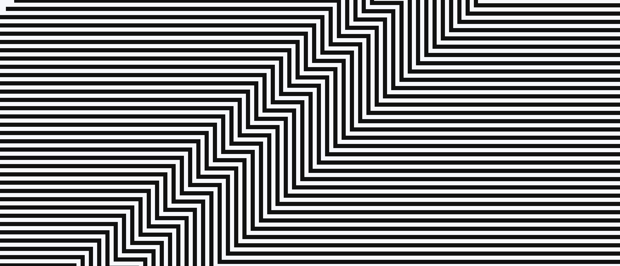 Abstract artwork: parallel lines forming stepped bands.
