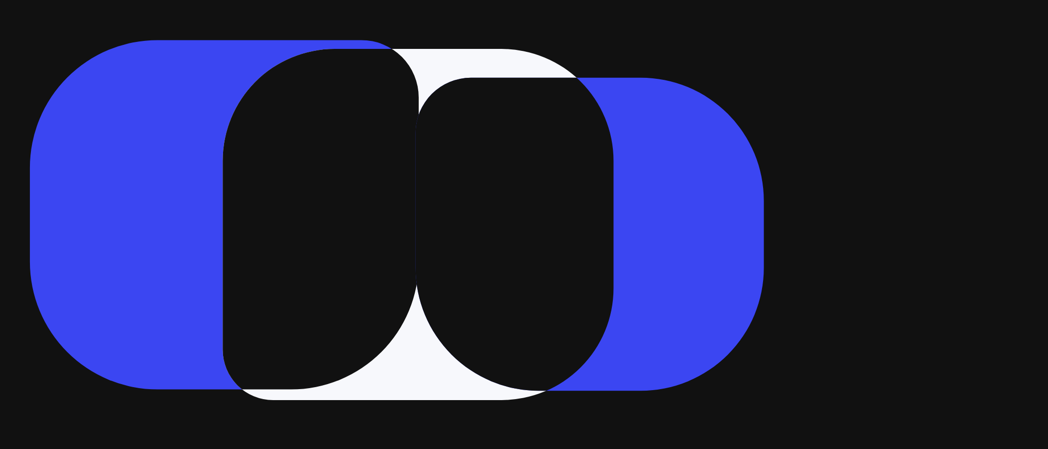 Abstract artwork: overlapping rounded shapes.
