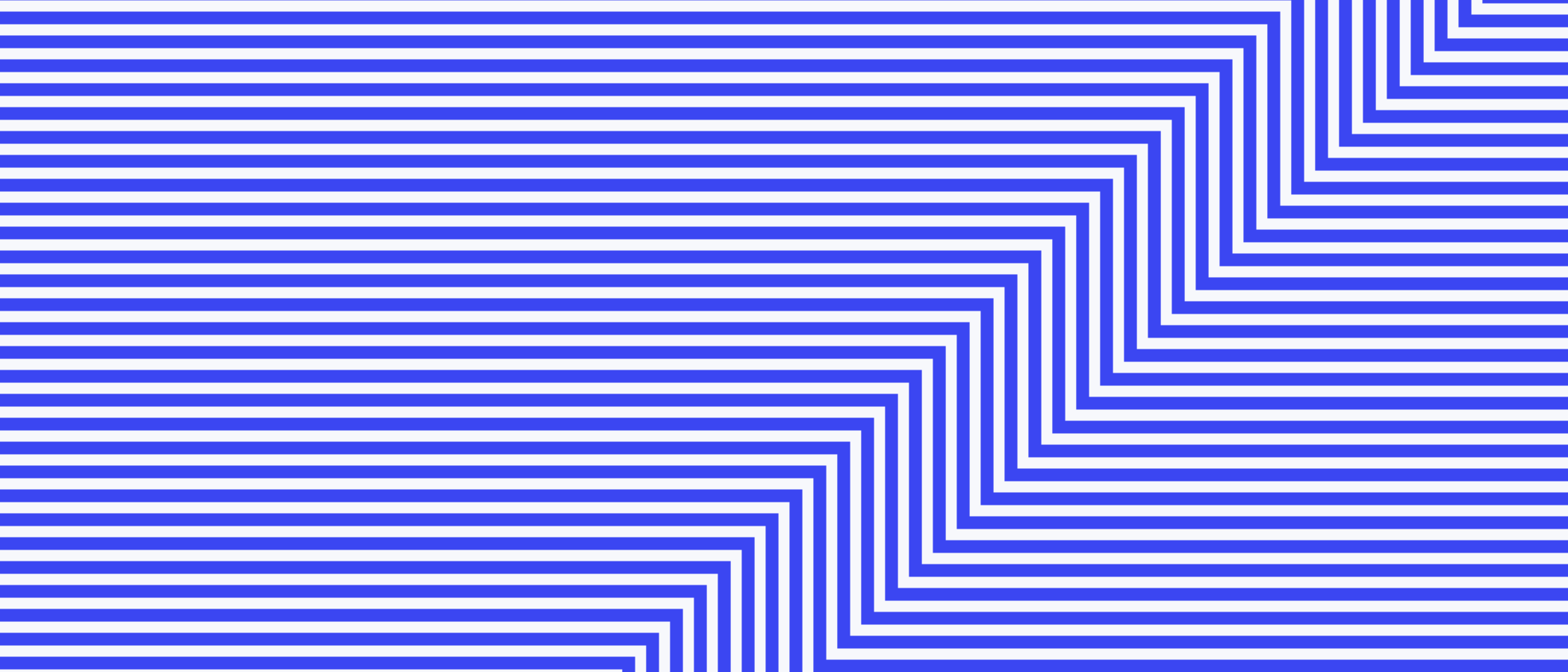 Abstract artwork: parallel lines forming stepped bands.