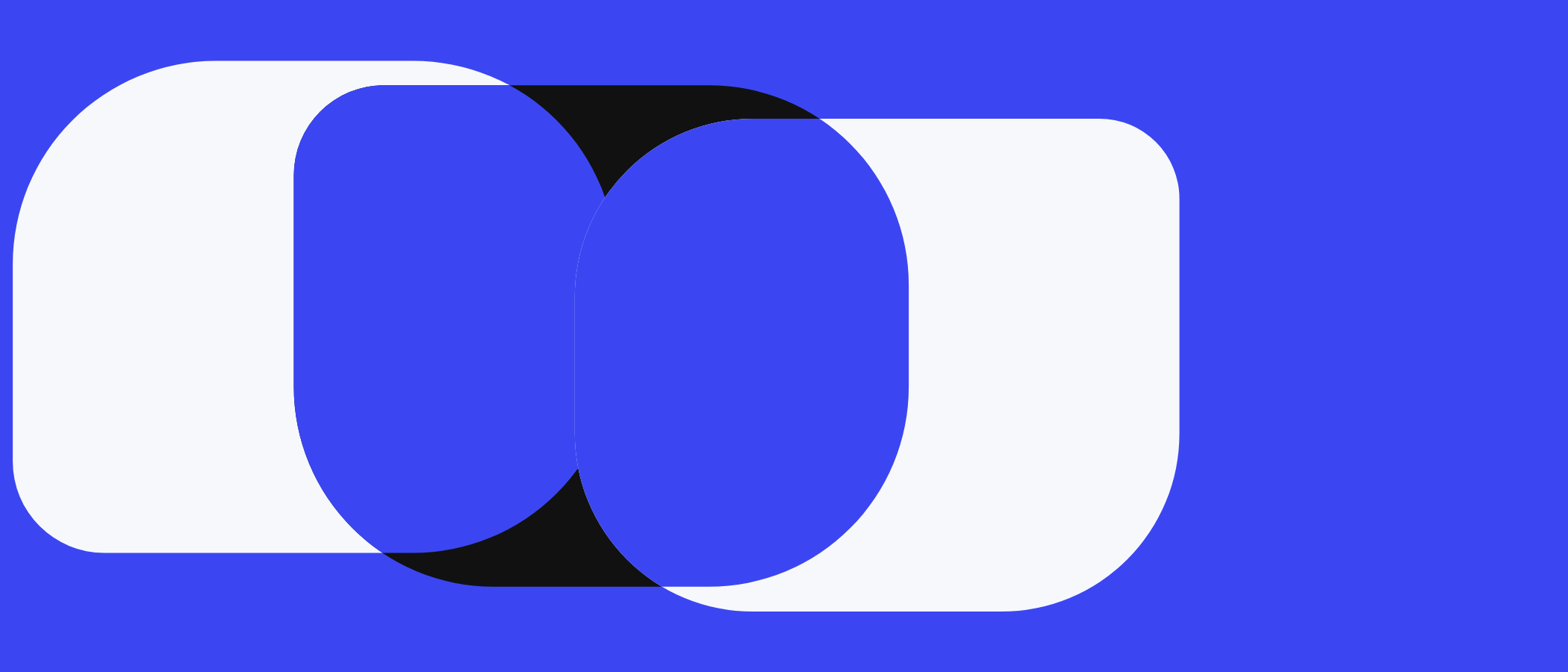 Abstract artwork: overlapping rounded shapes.
