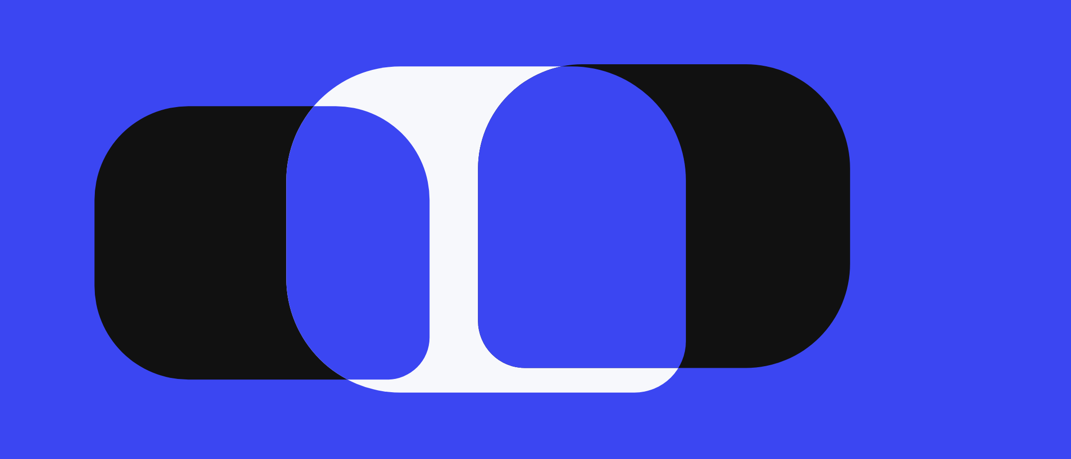 Abstract artwork: overlapping rounded shapes.