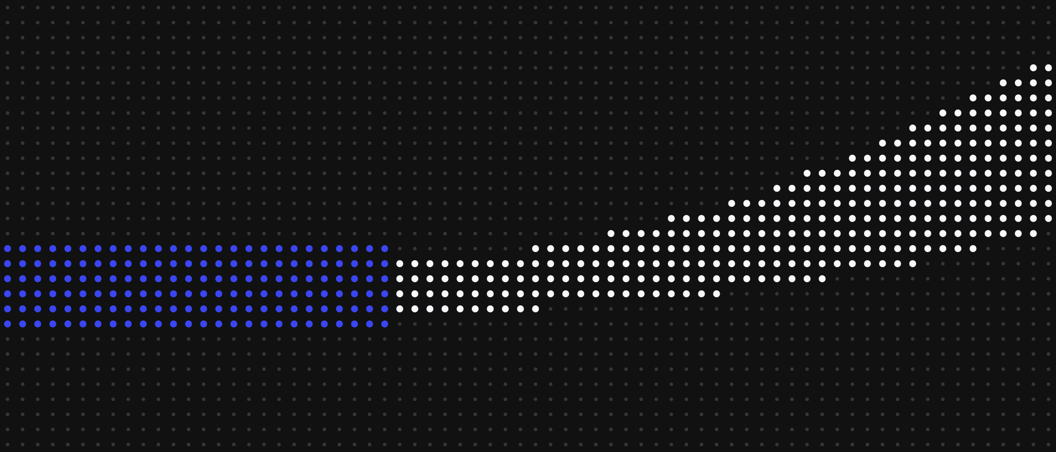 Abstract artwork: streams of dots joining into one blue stream.