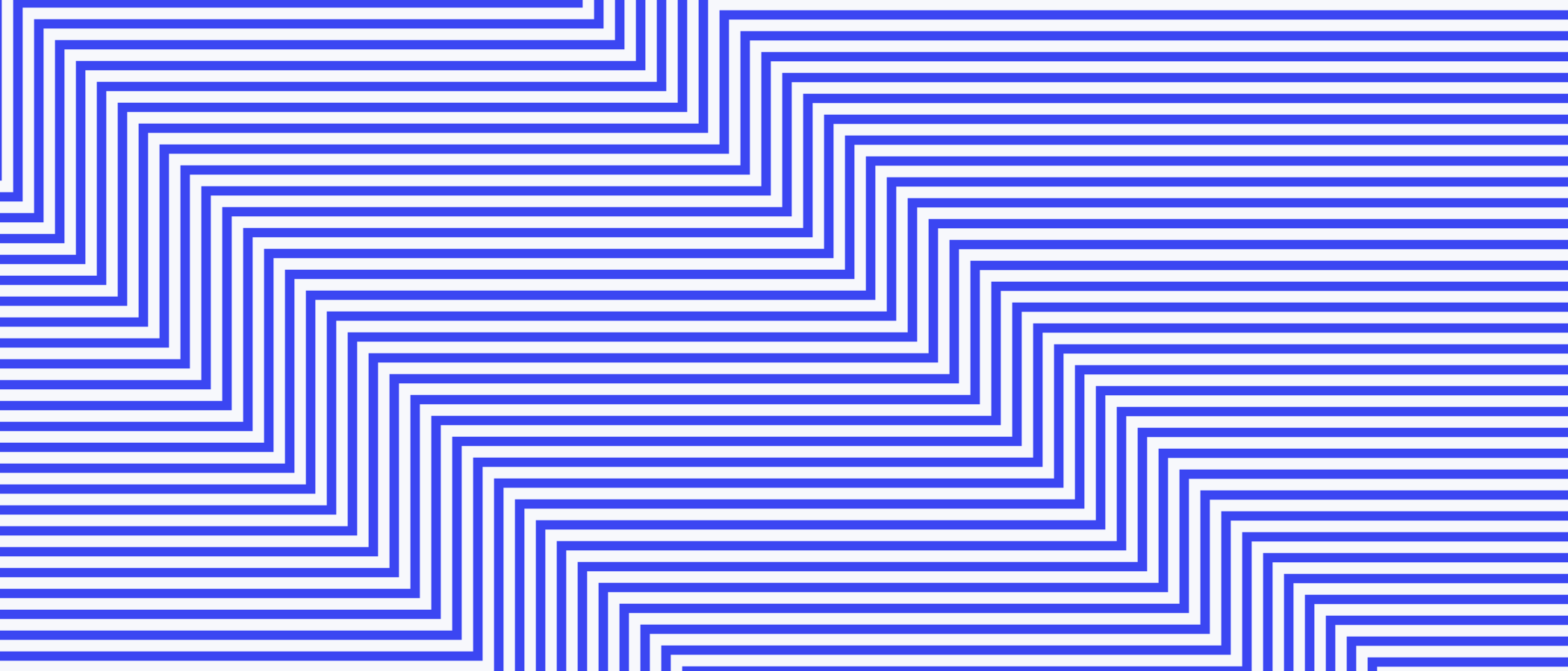 Abstract artwork: parallel lines forming stepped bands.